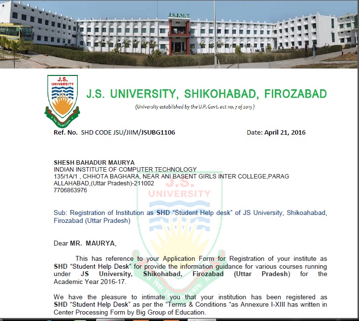 JS University, Shikohabad